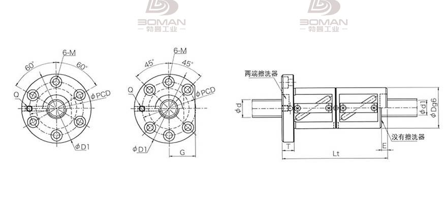 KURODA GR6306CD-DAPR 黑田丝杆替换尺寸图解