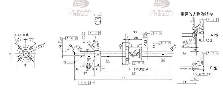 KURODA GP1002DS-EAFR-0320B-C3S 黑田精工的滚珠丝杠好用吗