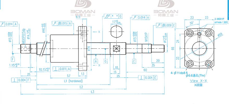 TBI XSVR02010B1DGC5-499-P1 tbi丝杆cad模板下载